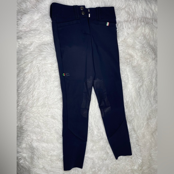 ForHorses *worn once* ELSA Breeches. Black riding pants. Juniors unisex. Size 8 - Picture 4 of 15